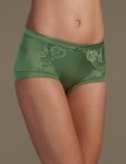 Sensual Sheen & Lace High Rise Short/Knicker Size 12 and 14