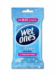 Pack of 6 - Wet Ones Be Fresh Original Antibacterial Wipes