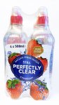 4x 500ml Perfectly Clear Still Strawberry Spring Water Zero Sugar