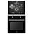 B&Q Culina Self-Cleaning Multifunction Fan Oven and Gas on Glass Hob Pack