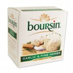 Boursin cheese large 150g x3 garlic & herbs/heron foods