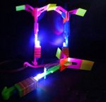 Powered LED Flash Rotating Flying Arrow Copter approx