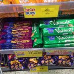 3 packs of Viscount or Toffeepops