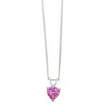 Sterling Silver & Heart Shaped Pink Cubic Zirconia Pendant C&C @ H Samuel (with code - others in OP)