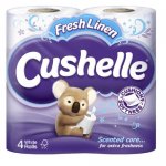 Cushelle Fresh Linen 4 Toilet Rolls White