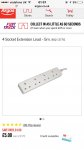 5 meter 4 socket extention lead
