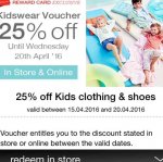 25% off MATALAN - KIDS. between date 15/4/16 - 20/4/16