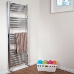 Quinn Diamond Towel Rail Radiator Vertical Curved Chrome (1170 x 450mm)