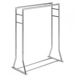 Freestanding Double Towel Rail - Chrome