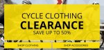 upto 50% off cycling clothes at Wiggle in their Spring sale