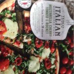 Tesco Italian mozzarella, cherry tomato and rocket pizza 75p or x2