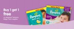 Pampers Baby Dry/Active Fit Mega Boxes £15.00 AND BUY 1 GET 1 FREE eg 208 size 3 nappies