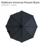 Kiddicare - Black Universal Pram / Buggy Parasol Baby Sun Shade
