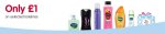 Boots choice of 48 toiletries C&C