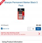 Sharpie 5 Pack Black