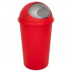 45L Red Bullet Bin with Flip Lid