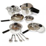 Casdon Little Cook Chrome Finish Kitchen Pan Set