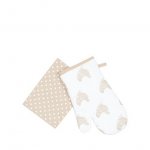 Oven glove + kitchen towel set