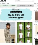 Asos men's summer gear and womens 60 % off dresses and playsuits