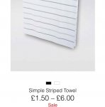 Bath Sheet £6 Bath Towel 3.50 Hand Towel