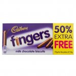 Cadbury fingers 114g + 50% extra free