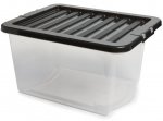 Storage Box with Lid Clear / Cobalt 30L