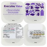 Chocolate mousse pack of x4 (5p