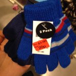 2 pairs of boys gloves only £0.20 instore @ Primark