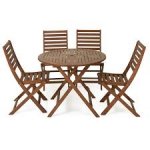 Wilko FSC Wooden Patio Set 4 Seater C&C