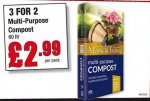 3 for 2 Multi-Purpose compost 60ltr a bag