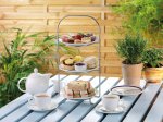 Indulgent Spring Afternoon Tea for Two inc sandwiches / scone cream tea / mille feuille / macaroons /strawberries / hot drinks with Free Refills at Wyevale Garden Centres Just £5pp via Groupon