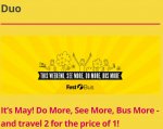 First bus Glasgow day pass for 2 persons