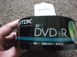 TDK 25PK DVD+R