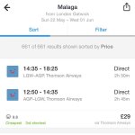 Return Flights from Gatwick - Malaga