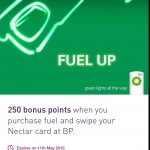 250 Nectar Points Free When You Fill Up