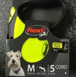 Fluorescent/Neon Flexi Dog Lead