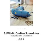 Cordless screwdriver