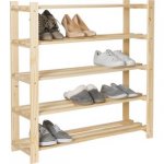 Buy 5-Tier Part-Assembled Shoe Rack - Solid Unfinished Pine