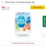 Silverspoon 2kg Granulated Sugar (44p/kg)