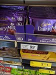 Cadurys Dairy Milk 6pk (36g per bar)