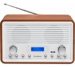 SANDSTROM SDR15 DAB/DAB+ & FM Clock Radio - Walnut & White Easter Deal