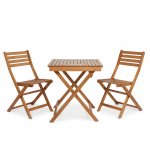B&Q Angelina Wooden 2 Seater Bistro Table & Chairs