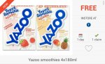 FREEBIE: Yazoo Smoothies (4x180ml) via Checkoutsmart App