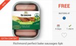 FREEBIE: Richmond Perfect Bake Sausages (6) via the Checkoutsmart App