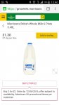 Morrisons 6 pint milk - x2