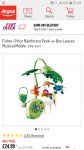 Fisher-Price Rainforest Peek-a-Boo Leaves Musical Mobile