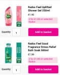 Radox x2 £1.99 each! Free delivery to beauty card holders