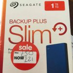 Asda sale Seagate external hard drive hdd 1tb (Blackpool)