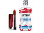 Free Maybeline lipstick with a purchase of a LISTERINE® Advanced White mouthwash