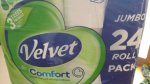 Triple Velvet toilet tissue 24 rolls